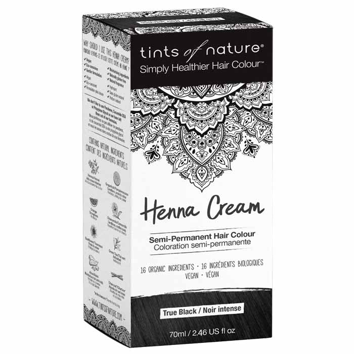 Tints of Nature – Semi-Permanent True Black Hair Dye Henna Cream, 2.46