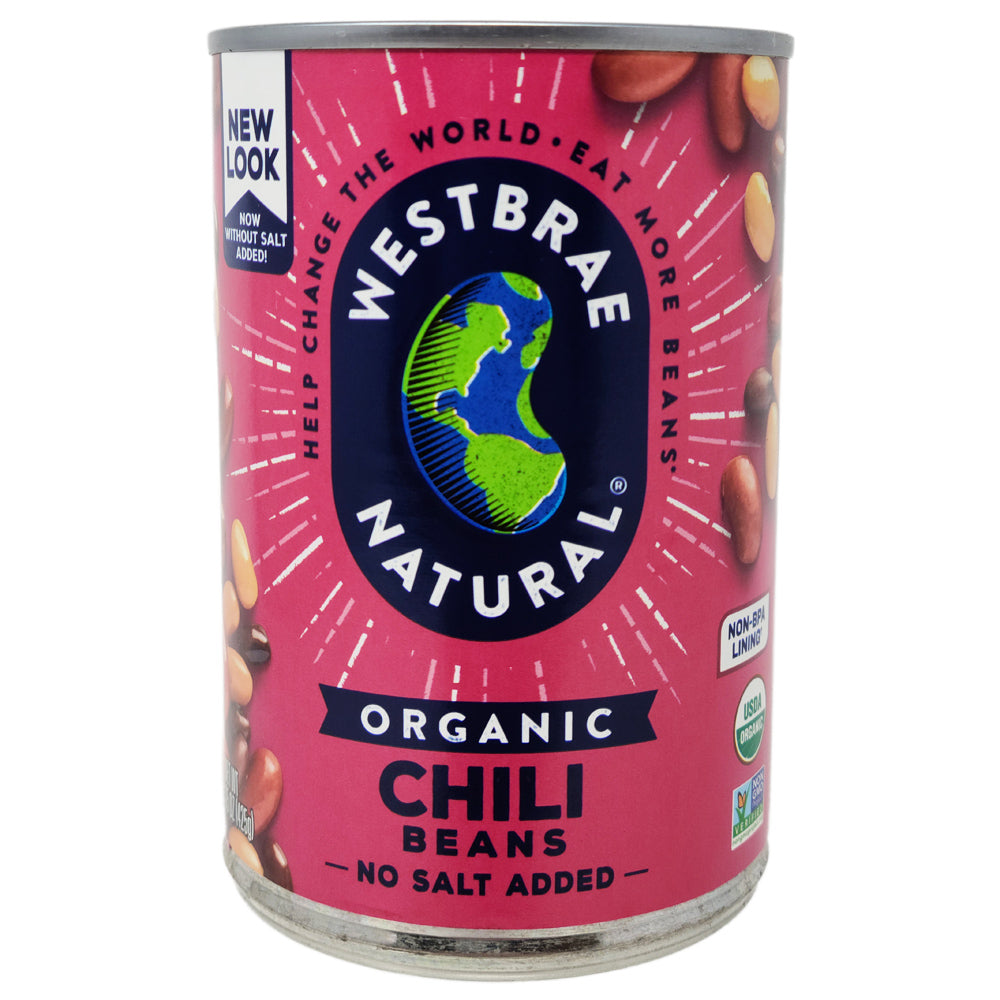 Westbrae Organic No Salt Added Chili Beans – 15oz.