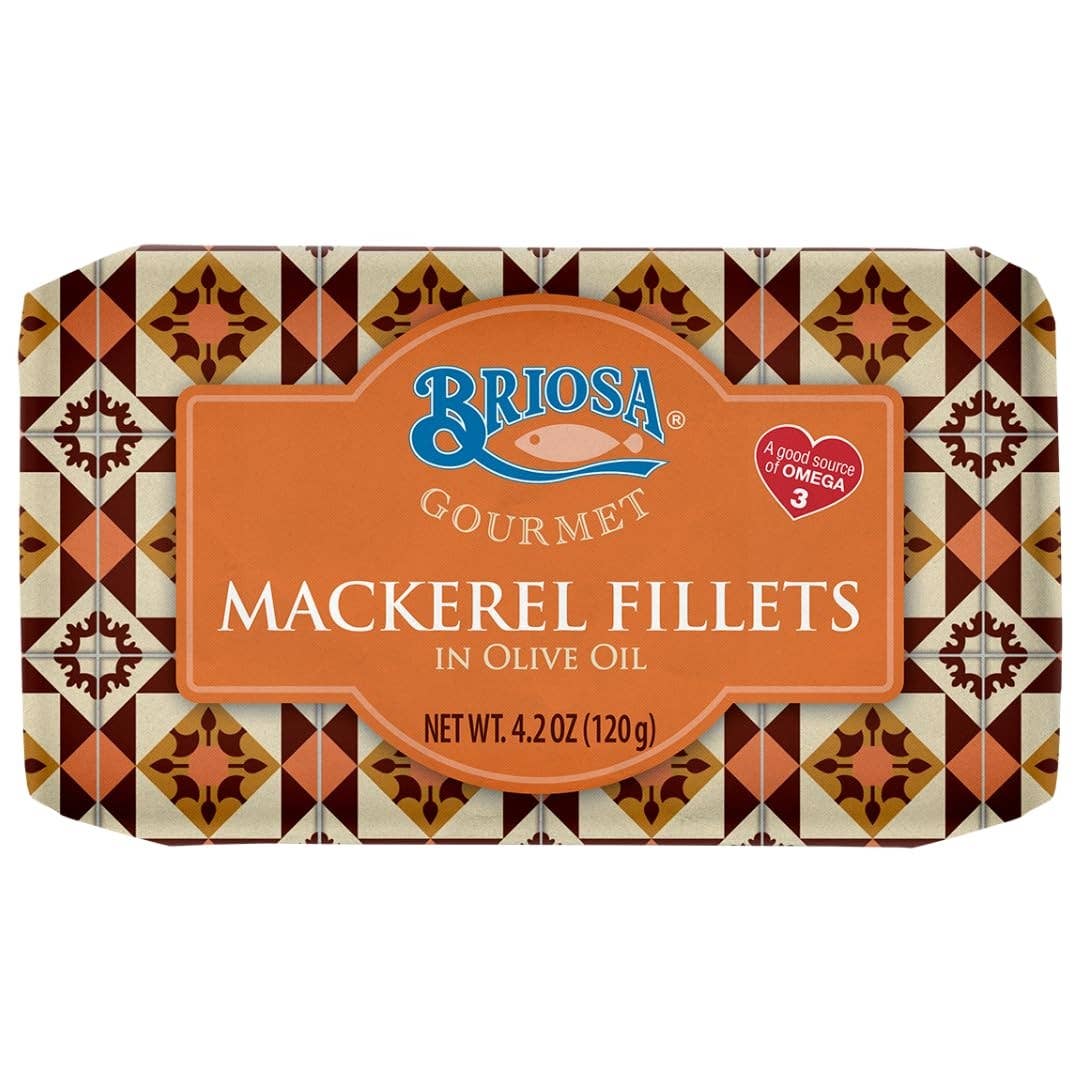 Briosa Gourmet Mackerel Fillets in Olive Oil – Premium International Loft Seafood