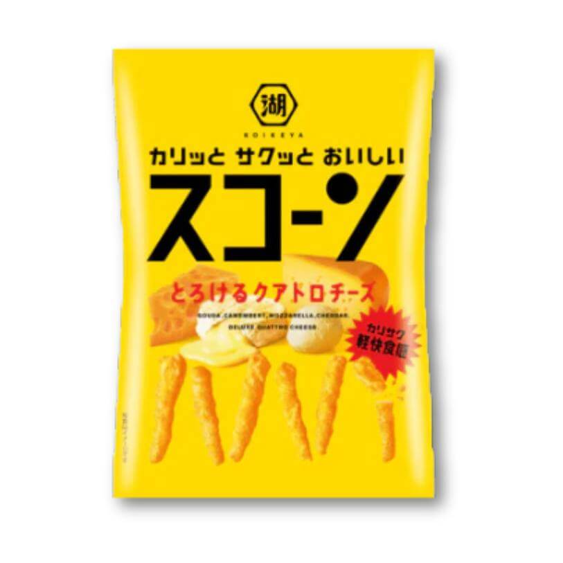 Koikeya Scone Corn Snacks – Melting Quattro Cheese
