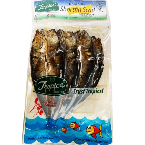 Tropics – Dried Salted Shortfin Scad (Galunggong) Butterfly Cut – 6 OZ