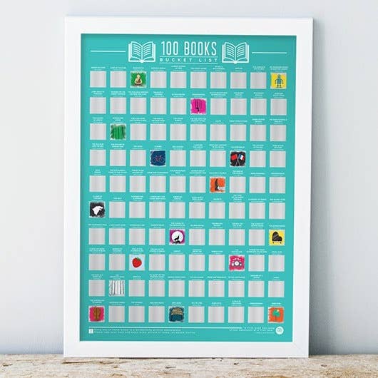 Gift Republic – Bucket List Poster – 100 books