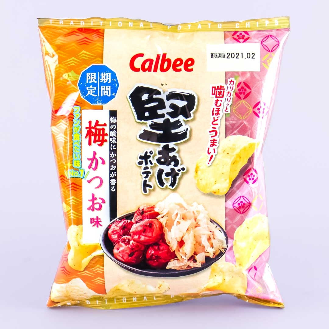 Calbee Kata-age Potato Chips – Plum & Katsuo