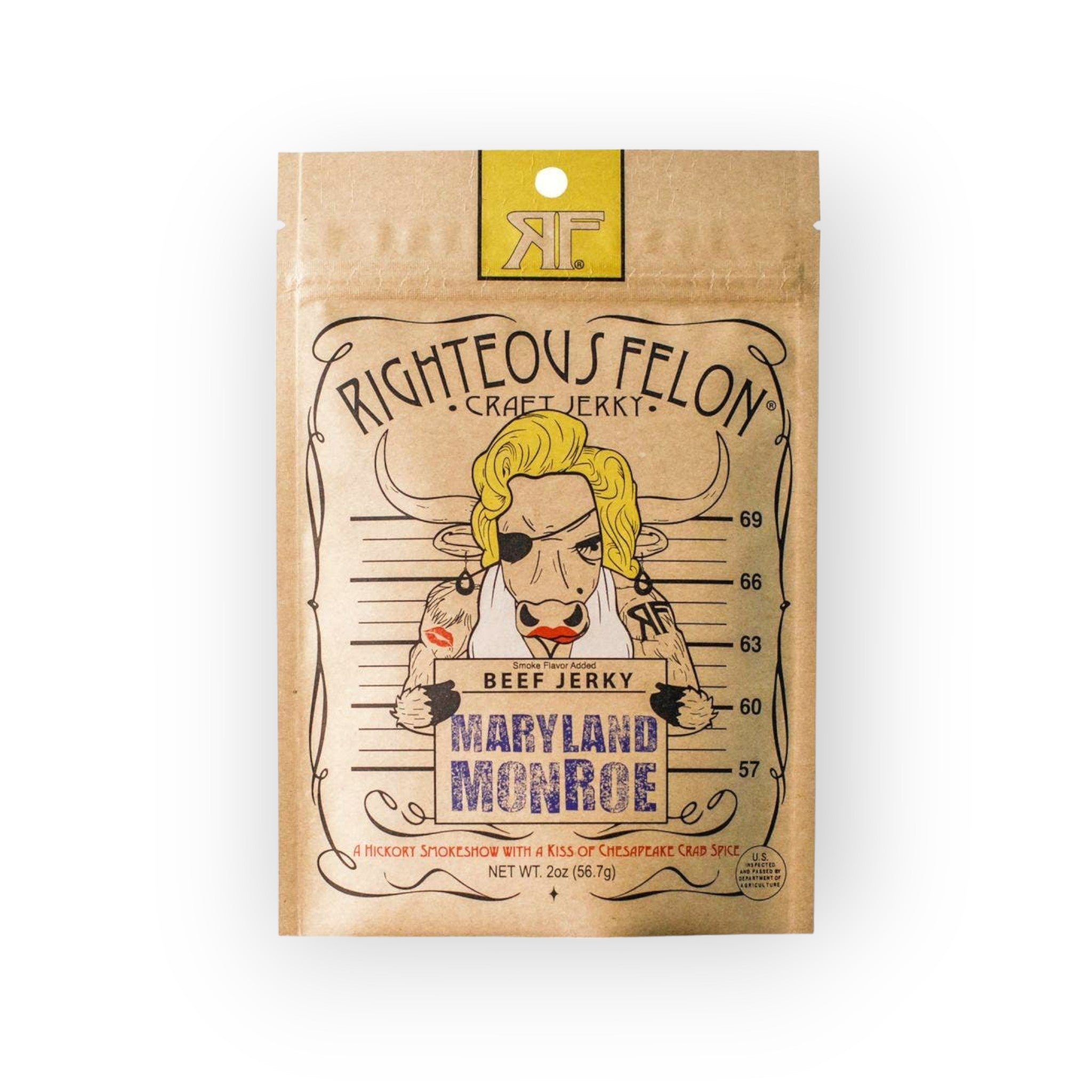 Righteous Felon Craft Jerky – Maryland Monroe Beef Jerky