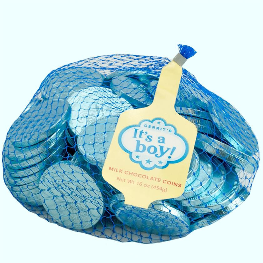 It’s a Boy Blue Chocolate Foil Coins Fort Knox