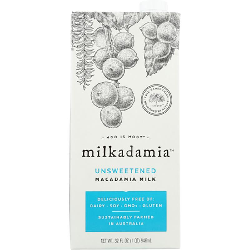 Milkadamia – Macadamia Milk Unsweetened, 32oz
