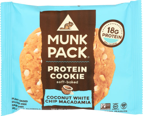 Munk Pack Cookie Protein Coconut White Chocolate 2.96 Oz – Pack of 6