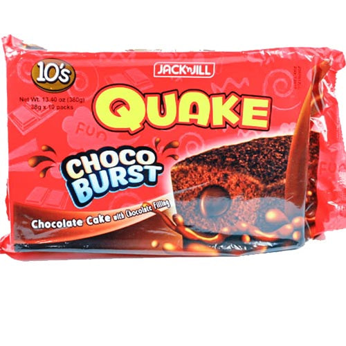 Jack ‘n Jill – Quake – Choco Burst – Chocolate Cake with Chocolate Filling – 10 Pack