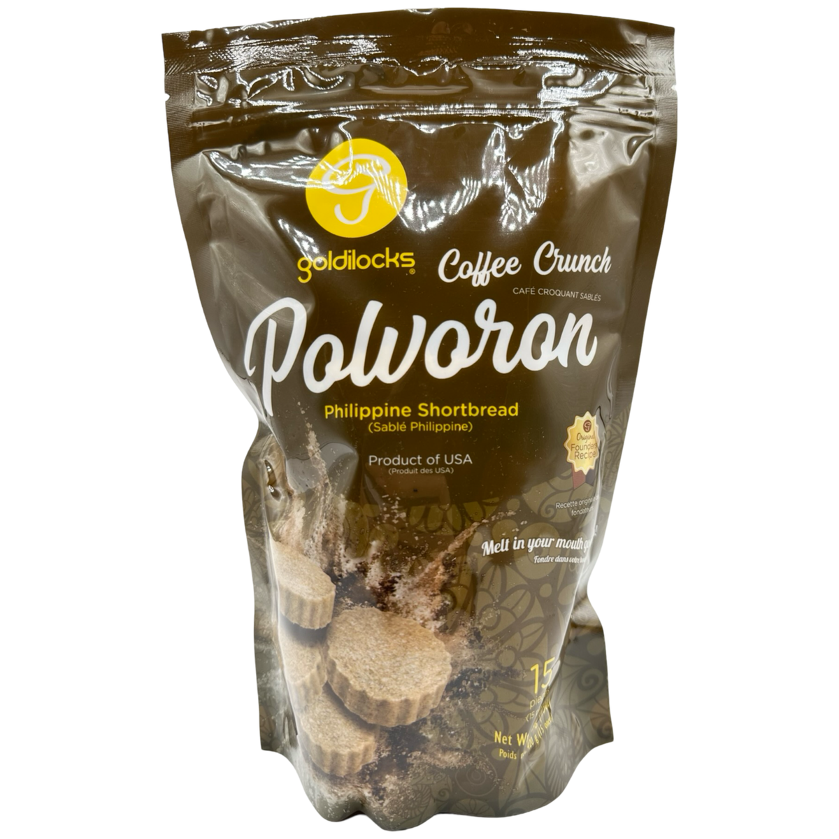 Goldilocks – Polvoron – Coffee Crunch – Philippine Shortbread – 15 Pieces – 420 G