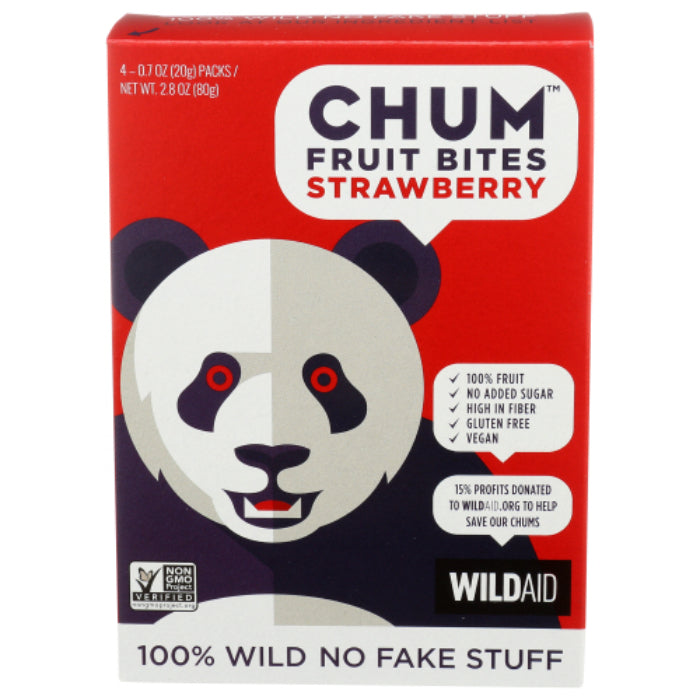Chum – Fruit Bites Strawberry 4 Pack, 2.83 Oz (Pack of 6)
