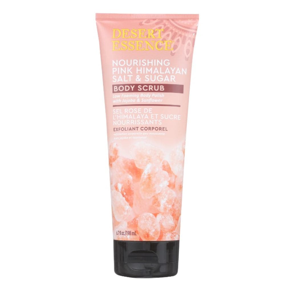 Desert Essence – Nourishing Pink Himalayan Salt & Sugar Body Scrub, 6.