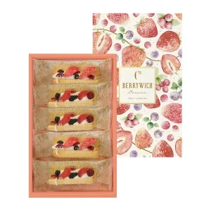 C3, Berrywich, Cookie Sandwiches, Berries & Cream,5 pc for Gift, 216g, シーキューブベリーウィッチ