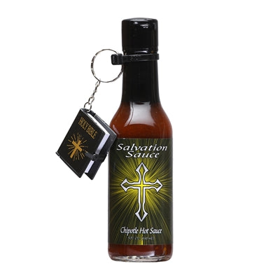 Hot Sauce Salvation Sauce Chipotle with Mini Bible Keyring Heat 8