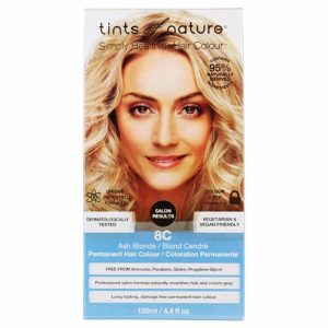 Tints of Nature – 8C Ash Blonde Permanent Hair Dye, 4.4 fl oz | Pack o