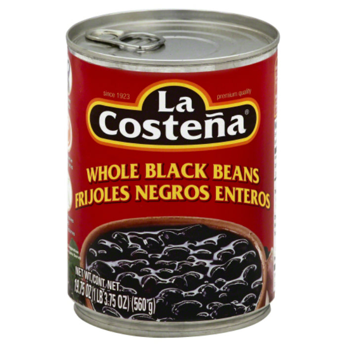 La Costeña – Black Whole Beans, 19.75 oz | Pack of 12