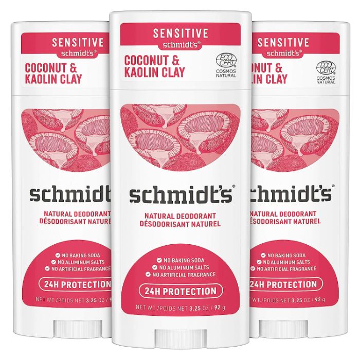Schmidts Deodorant Kaolin Coconut 2.65 Oz – Pack Of 3
