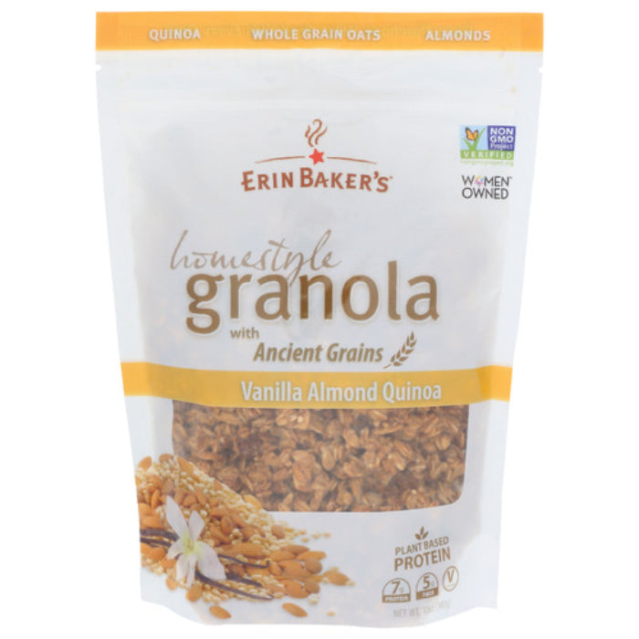 Erin Baker’s – Granola Quinoa Vanilla Almond, 12 oz | Pack of 6