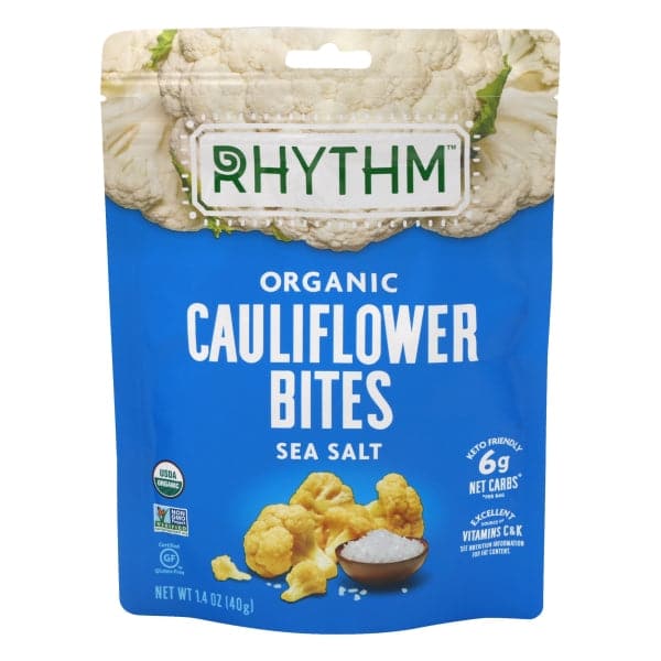 Rhythm Superozods Organic Cauliower Bites Sea Salt 1.4 oz | Pack of 8