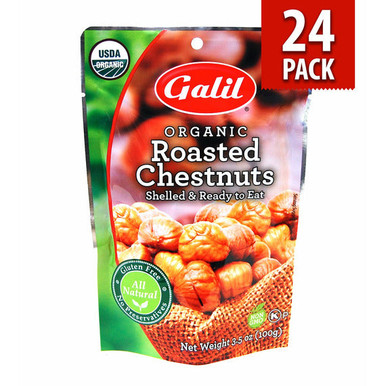 Galil Organic Roasted Passover Chestnuts, 3.5 oz (Case of 24)