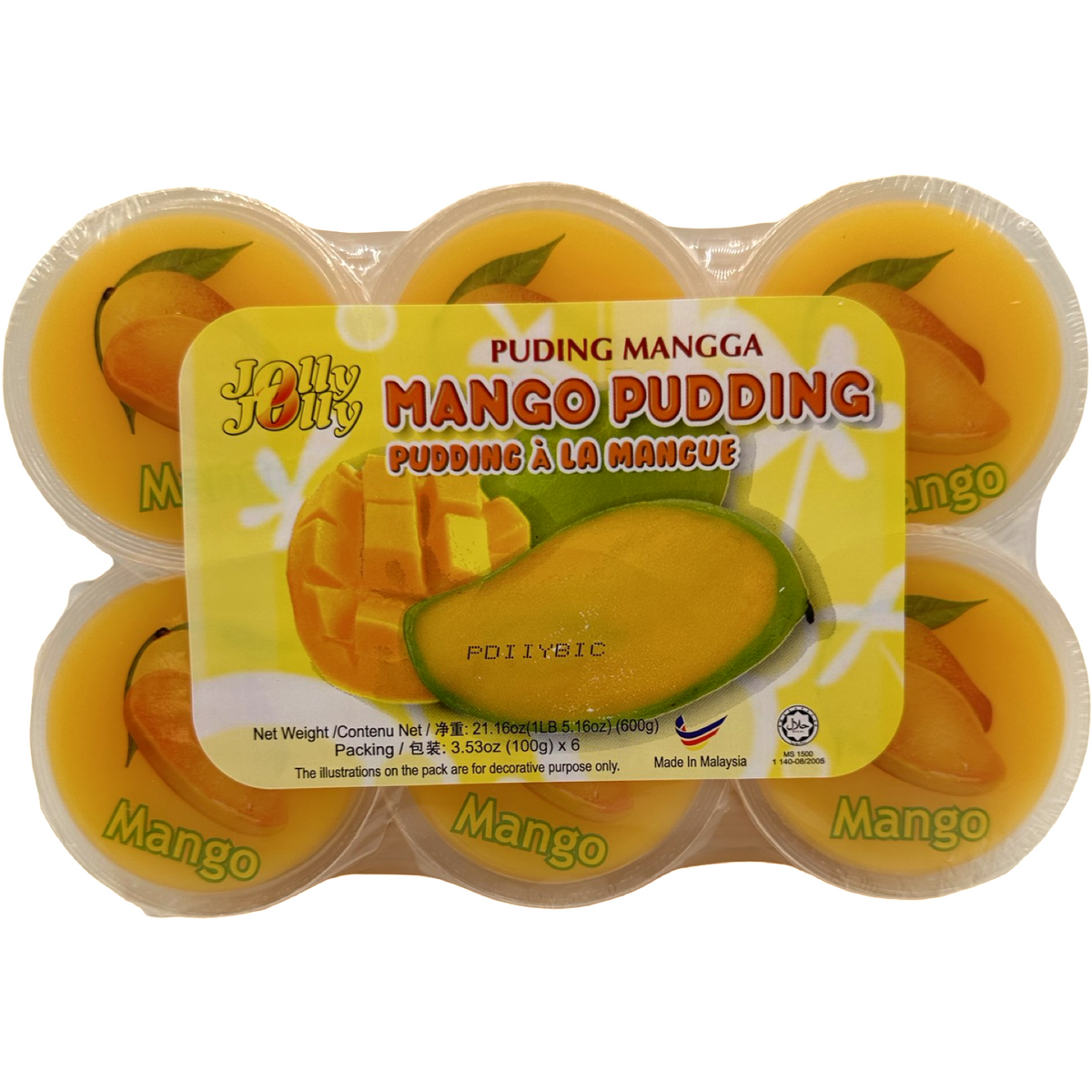 Jolly Jolly – Mango Pudding – (6 pack) – 600 G