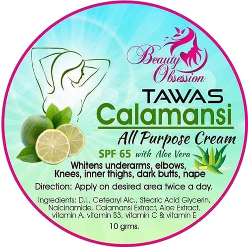 Beauty Obsession – Tawas Calamansi – All Purpose Cream – SPF 65 with Aloe Vera – 50 grams ( BIG)