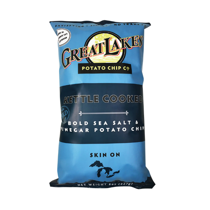 GREAT LAKES POTATO – CHIPS POTATO SALT VINEGAR 8 OZ – Pack of 12