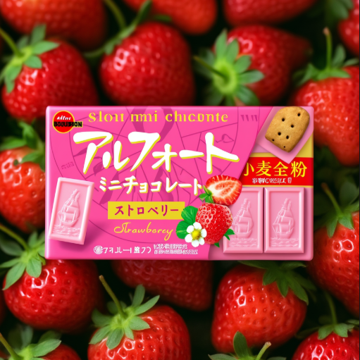 Bourbon Alfort Mini Chocolate Strawberry Ichigo 12 Pieces × 10 Boxes Made in JAPAN – Tokyo Sakura Mall