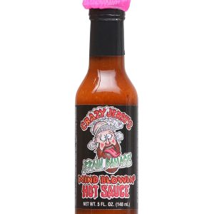 Hot Sauce Crazy Jerrys Brain Damage Mind Blowin with Pink Brain Cap 5