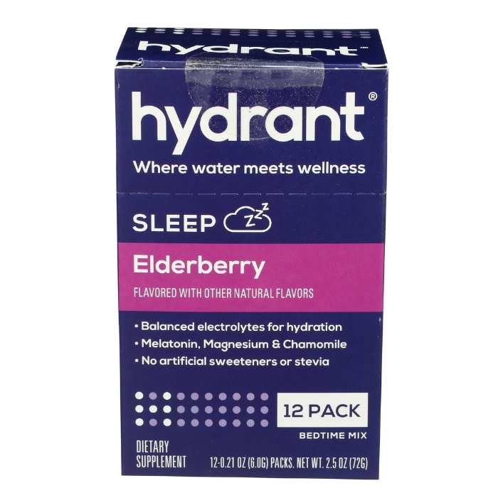Hydrant – Sleep Elderberry Hydration Mix, 12 Sachets