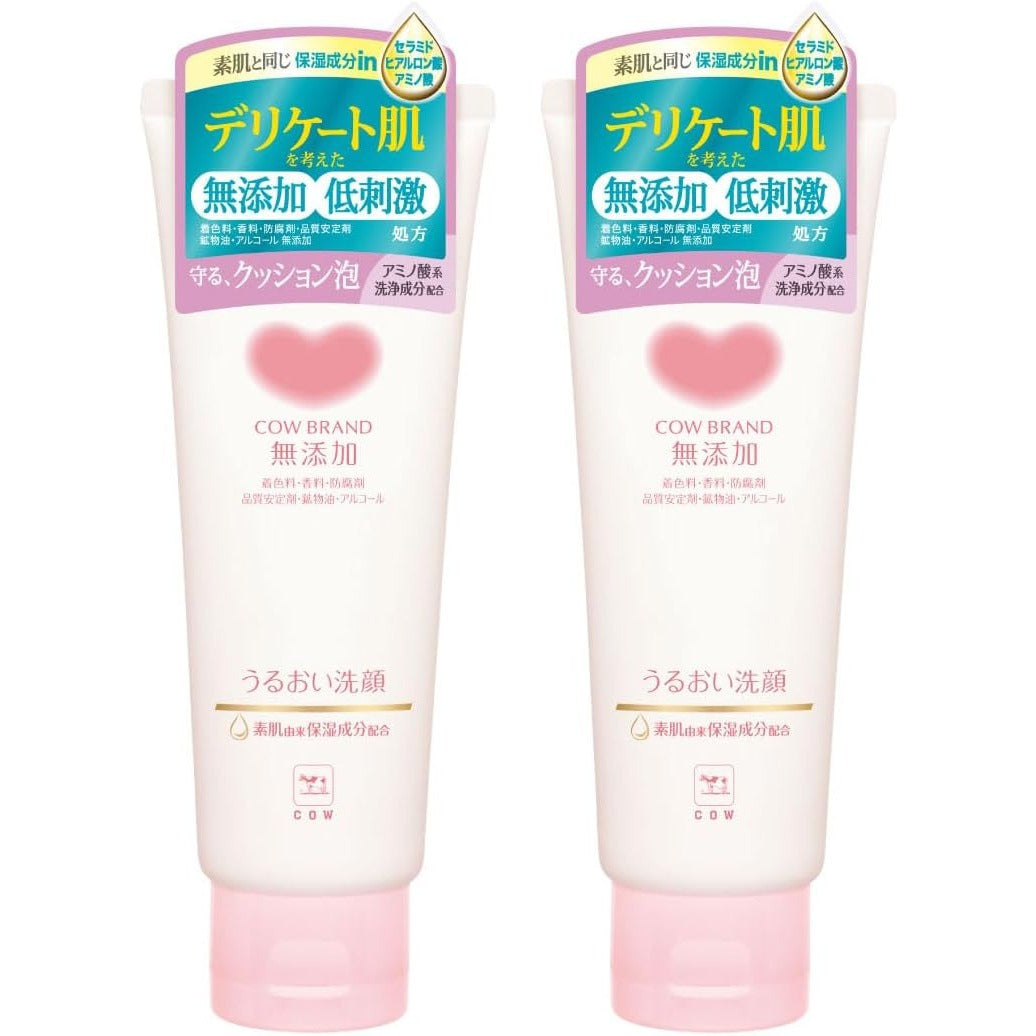 Cow Brand Milk Additive-Free Moisturizing Face Wash (2-Pack 110g each) Made in JAPAN – Tokyo Sakura Mall