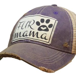Vintage Life – Fur Mama Distressed Trucker Hat Baseball Cap