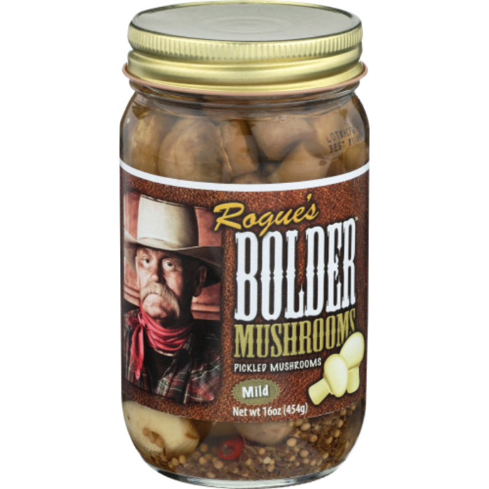 Bolder Beans – Mushrooms Pickled, 16 oz – Pack of 6