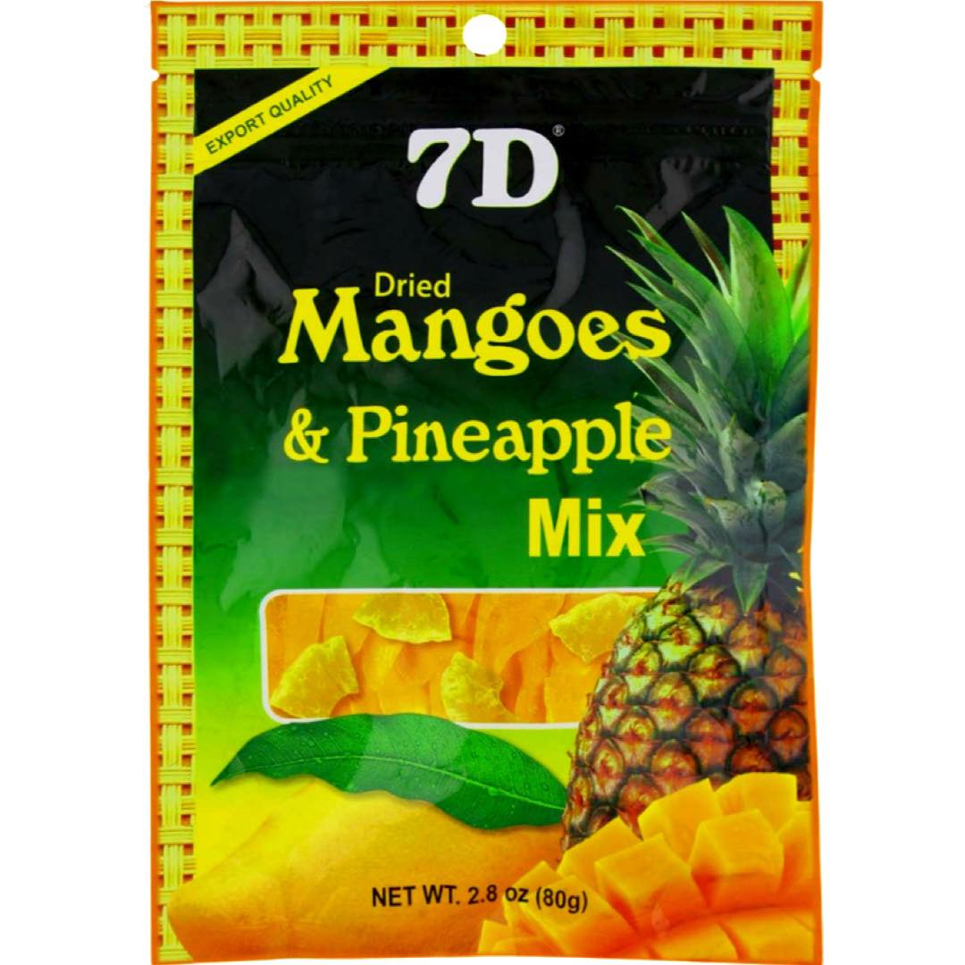 7D – Dried Mangoes & Pineapple Mix – 80 G