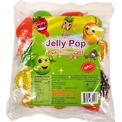 Viloe – Jelly Pop – Fruti-licious Gels – Assorted – 13 Pieces – 640 G