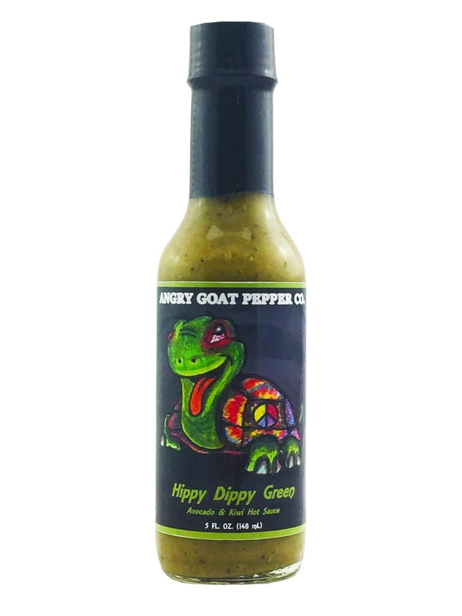 Hot Sauce Angry Goat Pepper Co Hippy Dippy Green Avocado & Kiwi 5 oz H