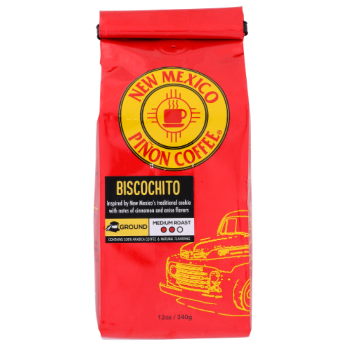NEW MEXICO PINON COFFEE COFFEE GROUND BISCOCHIT 12 OZ – Pack of 6