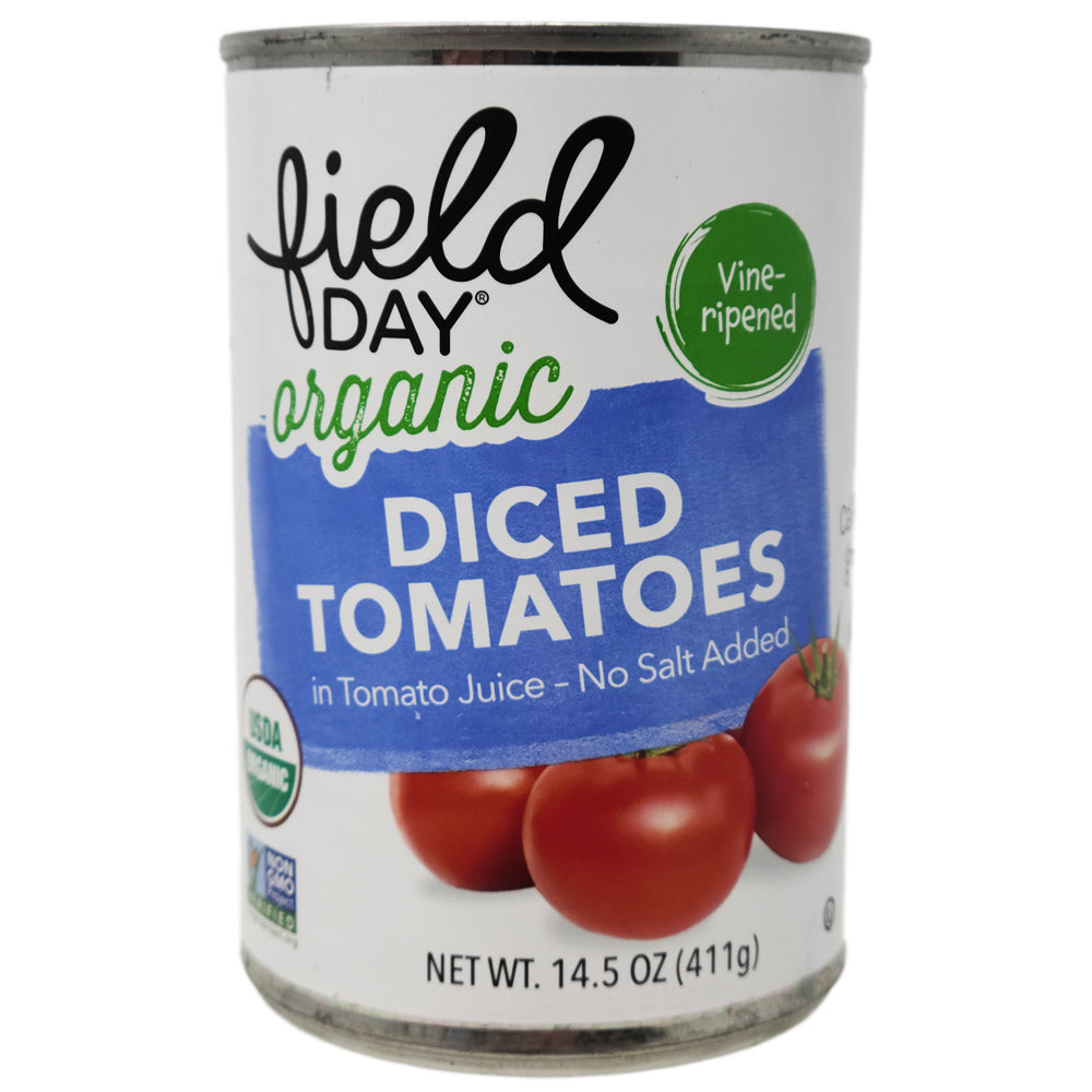 Field Day Organic Diced Tomatoes No Salt Added – 14.5 oz