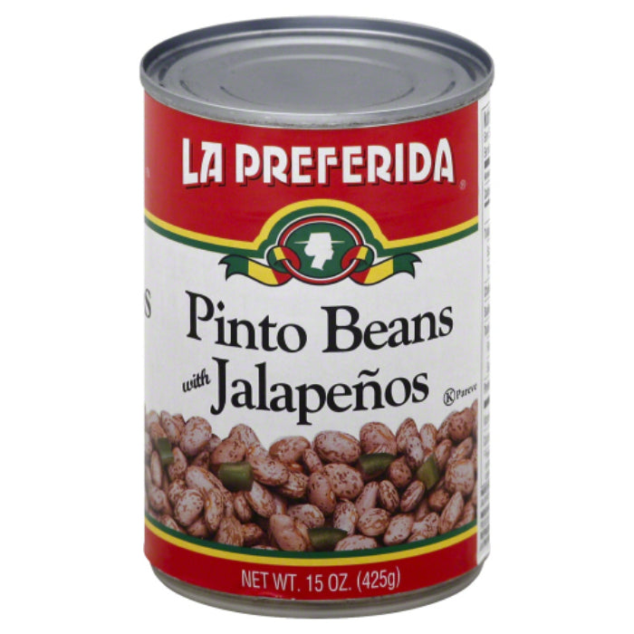 La Preferida – Pinto Jalapeno Beans, 15 Oz – Pack of 12