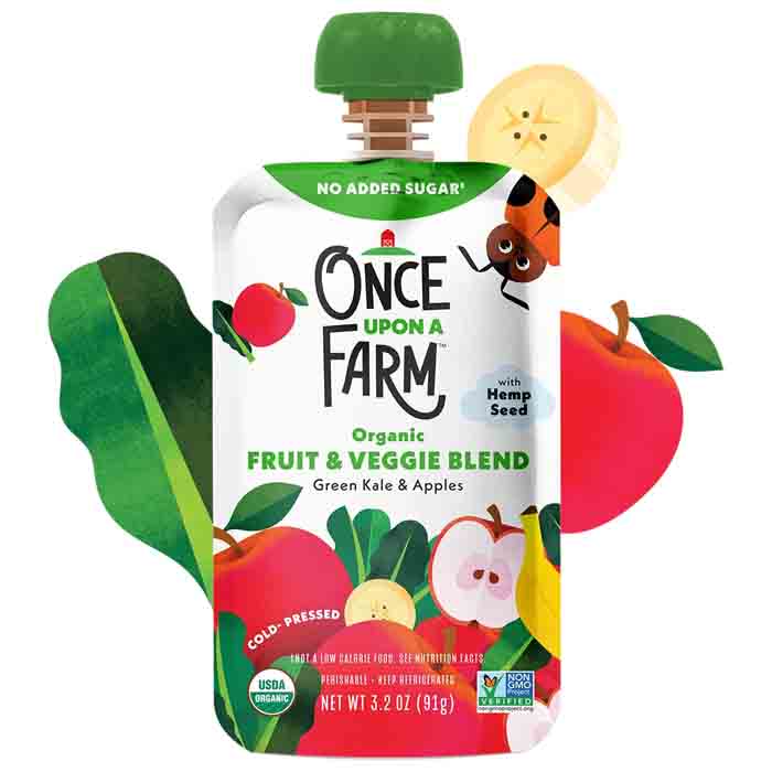 Once Upon A Farm – Organic Fruit & Veggie Blend, 3.2floz | Multiple Op