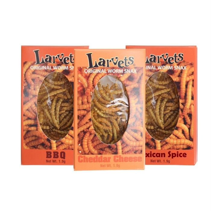 Larvets Worm Snax Assorted Box – 24 Count