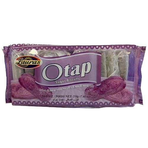 Laura’s – Otap Sugared Biscuits – Ube Flavored (Purple Yam Flavored) Pack – 210 G