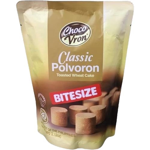 ChocoVron – Classic Polvoron – Toasted Wheat Cake – BiteSize – 20 Pieces – 80 G