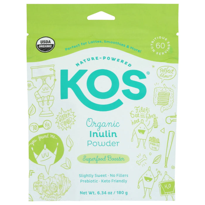 Kos – Organic Superfood Inulin 3G Powder, 6.3 Oz – Pack of 1