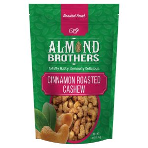Almond Brothers – Cinnamon Roasted Cashews, 5 Oz