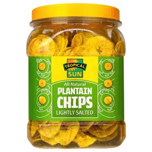 Tropical Sun Plantain Chips – Crispy, Lightly Salted Snack for Anytime