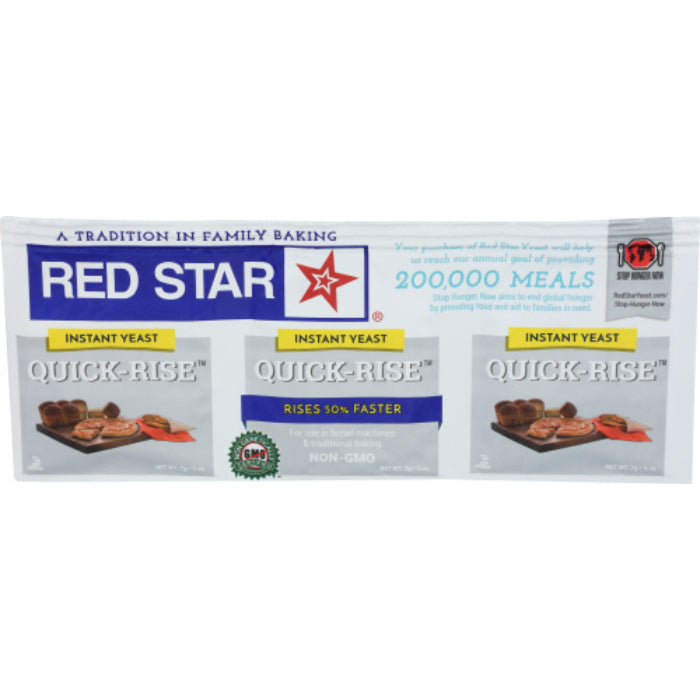 Red Star – Quick Rise Yeast Packets 3PK, 0.75 Oz | Pack of 18