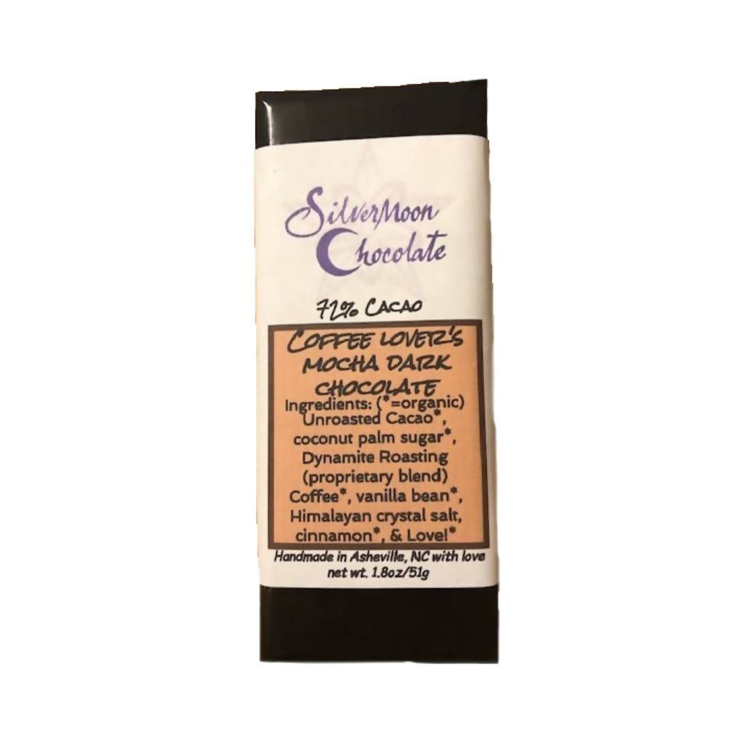 Organic Coffee Lover’s Mocha 72% Dark Chocolate Bar – 12 x 1.8oz
