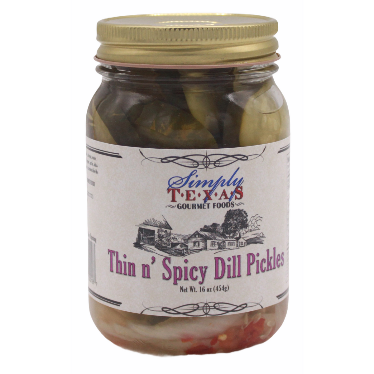 Simply Texas Thin n’ Spicy Dill Pickles