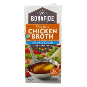 Bonafide Provisions Organic No Salt Added Chicken Broth – 32oz.