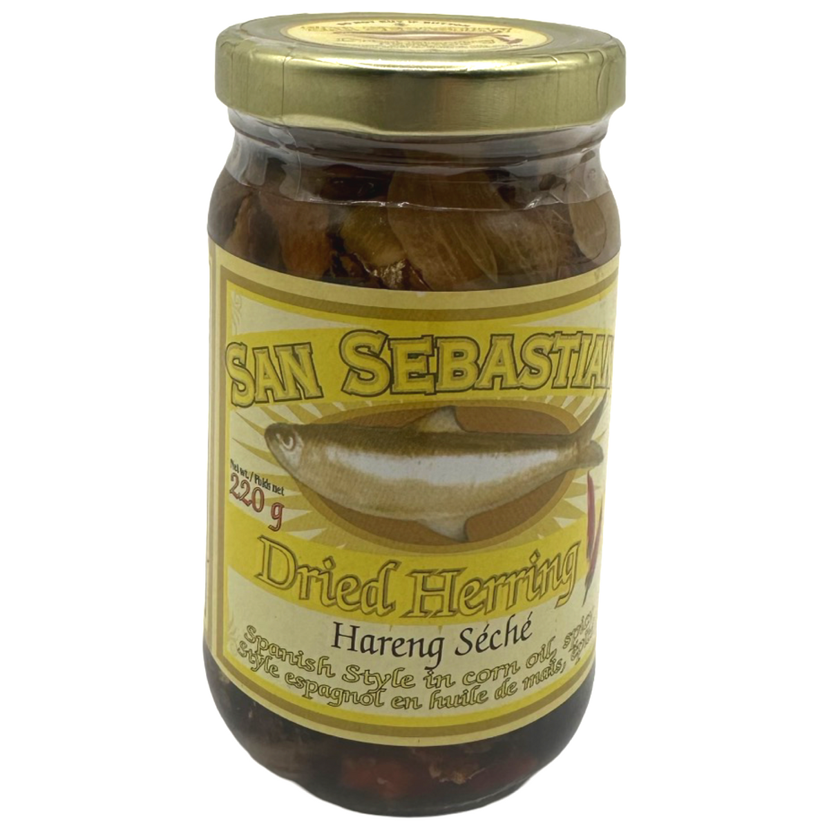 San Sebastian – Dried Herring – Spanish Style in Corn Oil – Spicy Style – 220 G